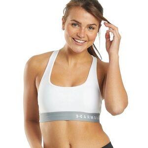 Under Armour Women's White and Gray Sports Bra